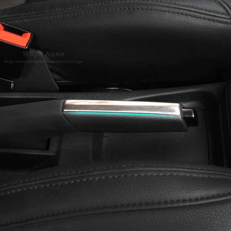 

1pcs Stainless steel interior the handbrake decoration For Volkswagen VW POLO 2011-2015