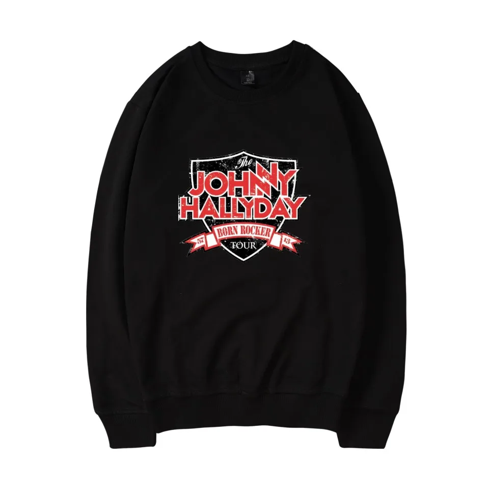 JohnnyHallydayRockStarHoodiesMenSweatshirtStreetwearWarm