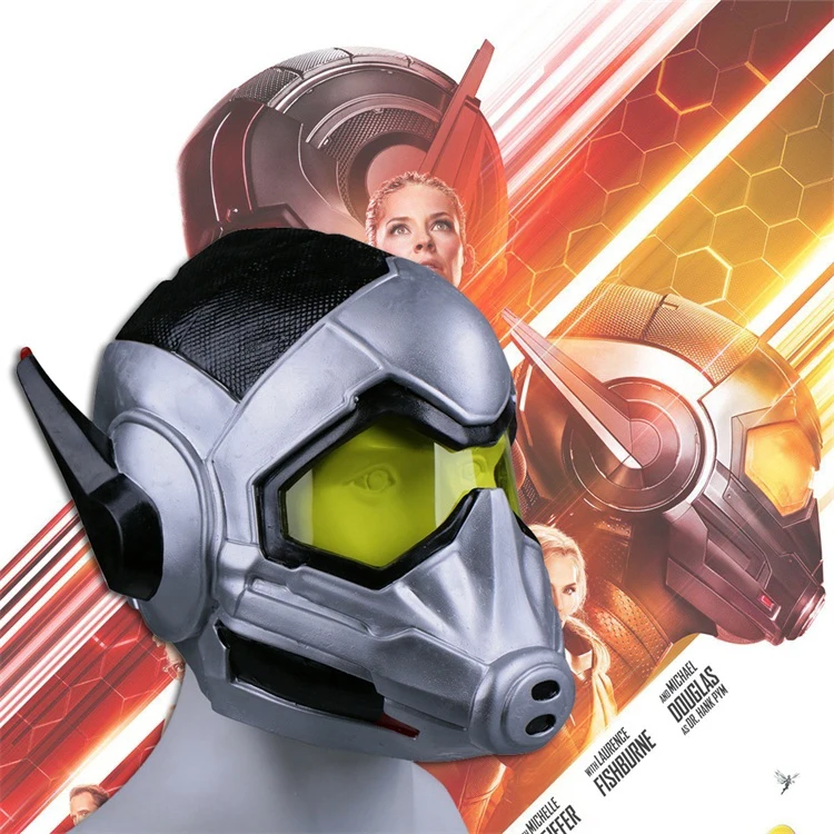 

2018 Movie Ant-Man and the Wasp Cosplay Helmet Wasp Hope Van Dyne Superhero Latex Full Head Mask Adult Unisex Props Halloween