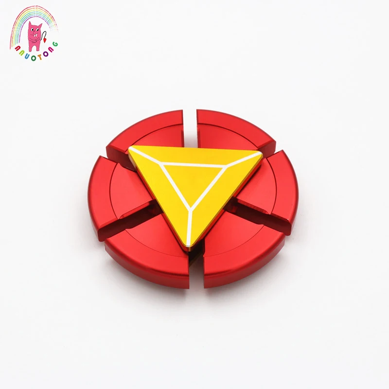 Ручной Спиннер Железный человек металлические игрушки EDC сенсорные Tri Spinner