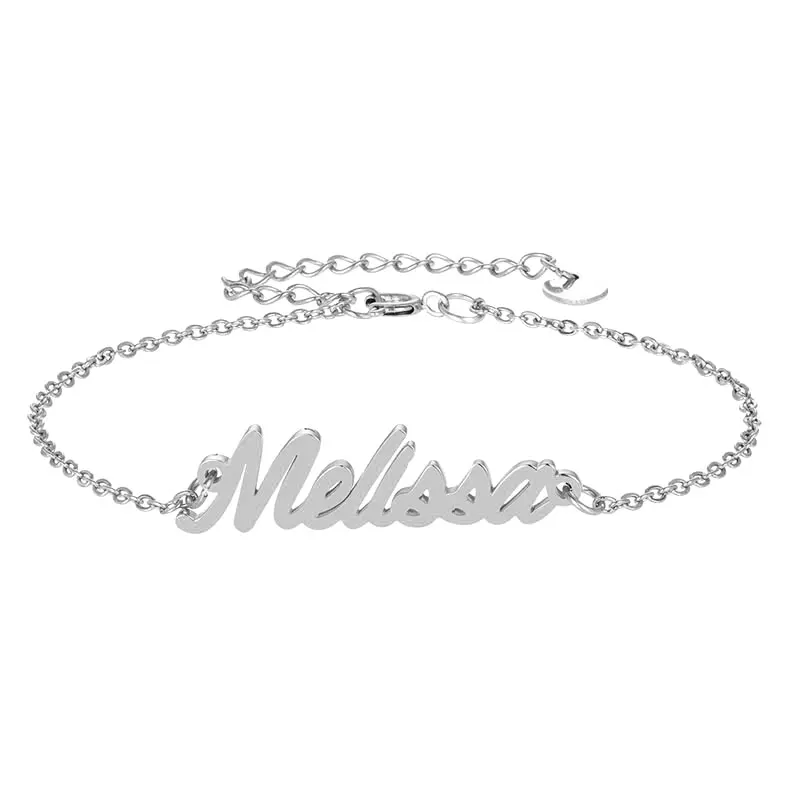 Женский браслет с буквенным именем Melissa персонализированное ювелирное изделие