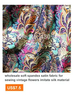 Ретро Пейсли узор ткань шелковистая мягкая сатиновый Шармез Материал подкладки