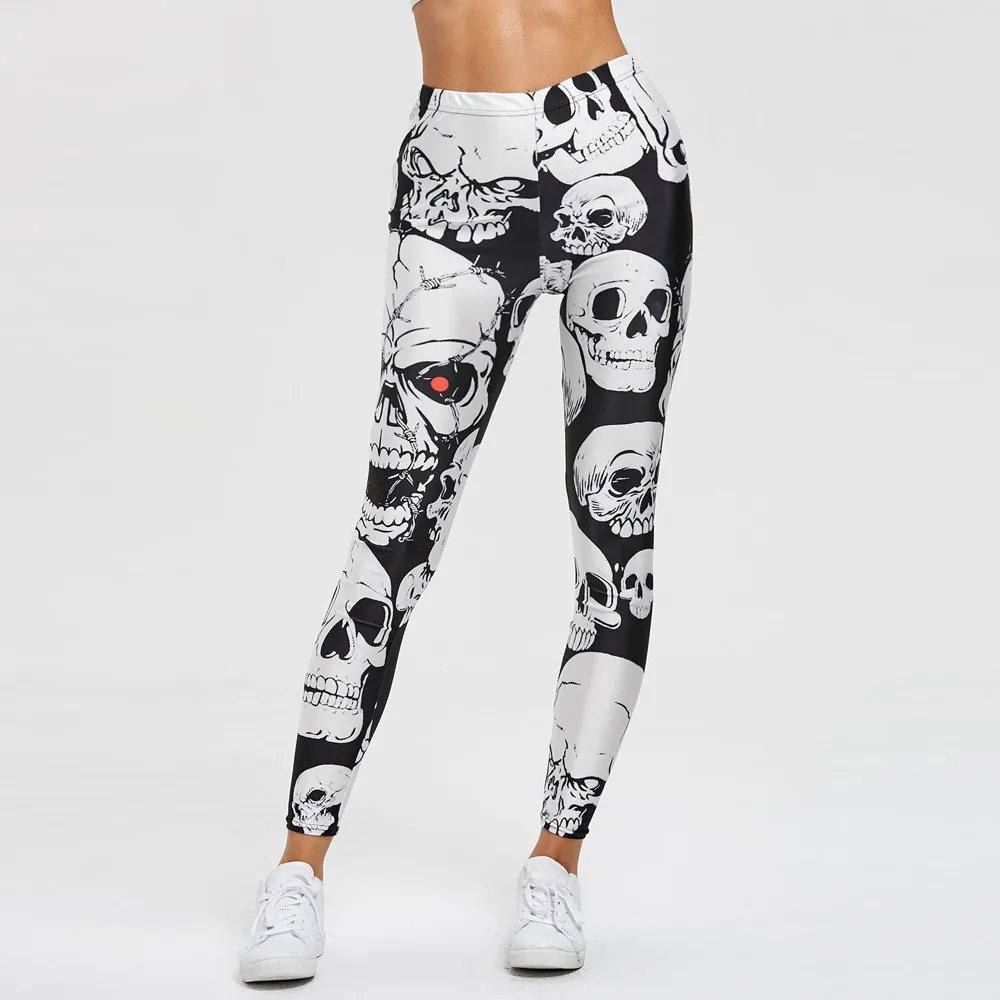 skull gym leggings