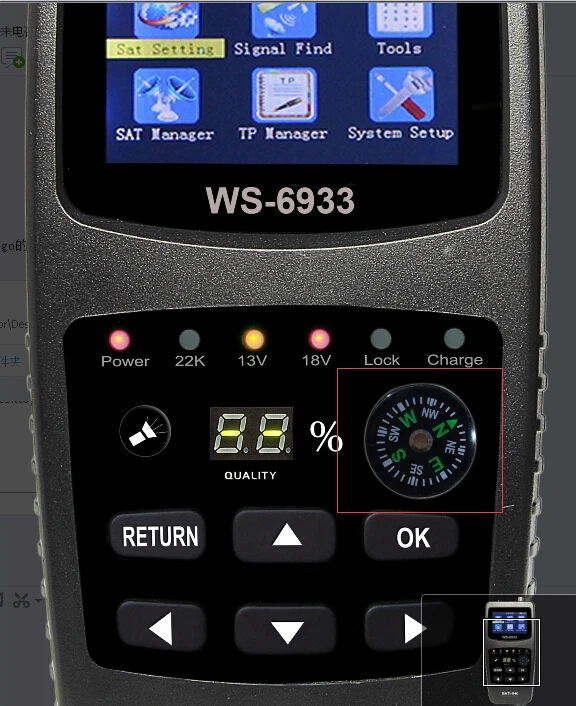 

Satlink HD DVB-S Satellite Finder WS-6933 DVB-S & DVB-S2 sat finder Satellite TV finder Satlink WS 6933