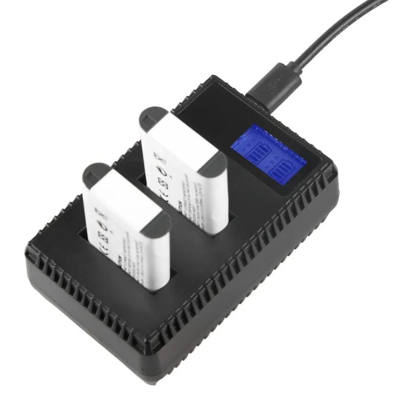 Запасная батарея(2-Pack) и быстрое зарядное устройство lcd для NP-BX1, NP-BX1/M8 и Cyber-shot DSC-HX50V, DSC-HX300, D