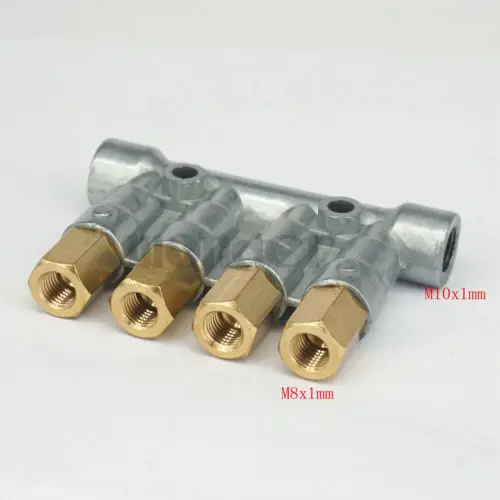

Aluminum Lube Oil Piston Distributor Value Manifold Block 4 Way for centralized lubrication system