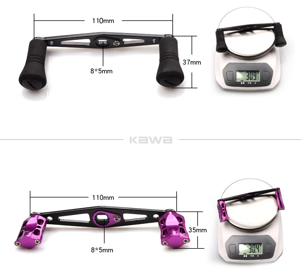 Kawa Ручка рыболовной катушки, алюминиевая ручка Roker 8*5 размер отверстия, 110 мм длина костюм для Abu и Катушка Daiwa