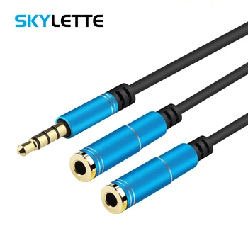 

Headphone Splitter Couple Sharing Music Male to Female 3.5mm Jack TPE Adapter Aux Cable for iPhone Phone Tablet Laptop
