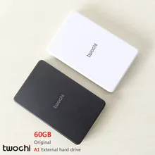 Free shipping New Styles TWOCHI A1 Original 2 5 External Hard Drive 60GB Portable HDD Storage
