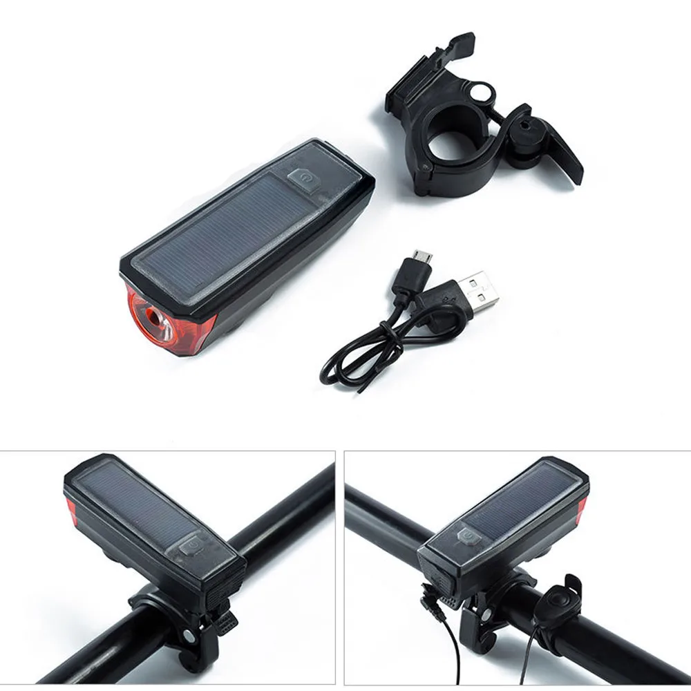 Best Bike Lantern Solar Energy Rechargeable Speaker Cycling Bicycle Light Riding Oversized Vocal For Bicycle Accessories c612 5