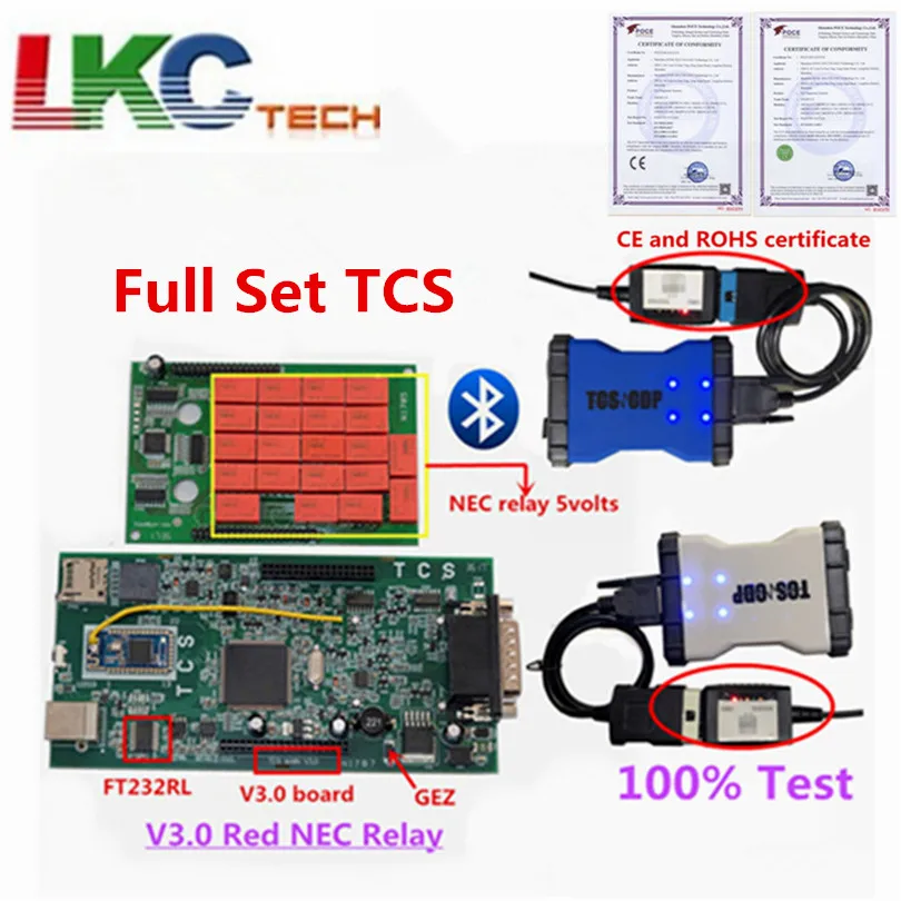 Лучшее качество TCS CDP с красным NEC Реле V3.0 доска последней версии 2016,00 TCS сканер инструмент диагностики