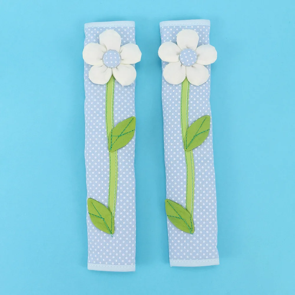 

2PCS Pastoral Flower Polka Dot Door/Refrigerator Handle Cover Cotton Gloves Home Decor Kitchen Accessories Size: 27.5*15 cm