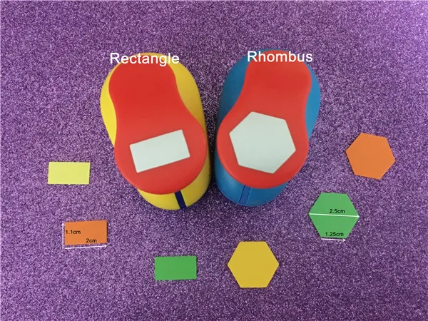 1 дюйм прямоугольник и ромб форма Дырокол Скрапбукинг DIY Инструменты бумаги EVA резак геометрическая фигура ремесло Пробойники