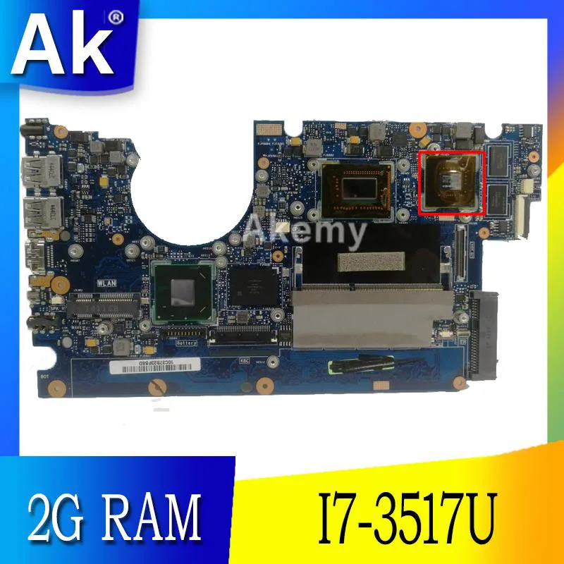 AK UX32VD материнская плата для ноутбука ASUS UX32VD UX32V UX32 тестовая оригинальная материнская плата 2G ram I7-3517U GT620M