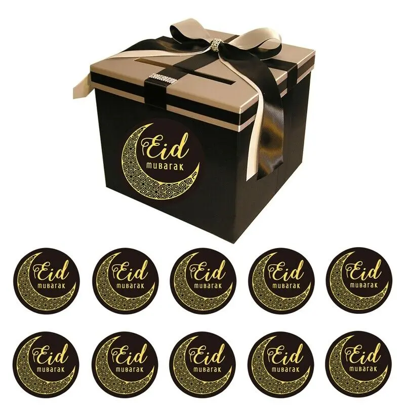 

60PCS Mubarak Paper Stickers Ramadan And Eid Decorations Gift label Seal Sticker Ramadan Mubarak Kareem Islam