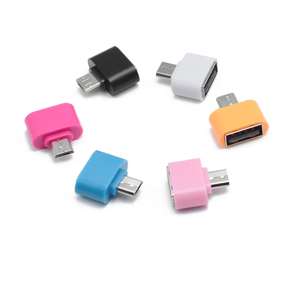 1 шт/2 шт микро USB к USB конвертер Мини OTG USB кабель OTG адаптер для планшетных ПК Android - Цвет: 1pc random