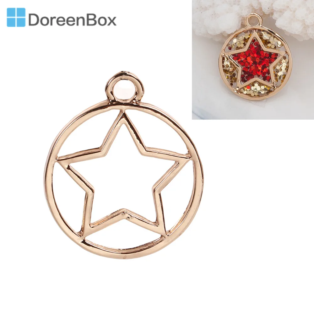 Дорин коробка Handmake цинковый сплав на основе открытой спиной ободок Золотой Цвет