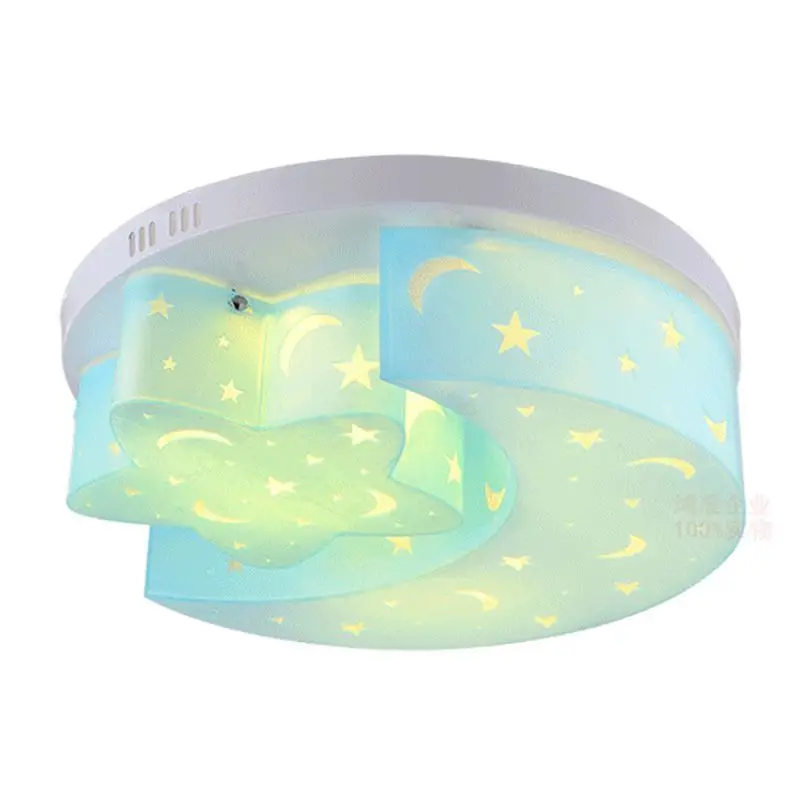 Led Bedroom Ceiling Light Plastic Moon Star Hollow Out Baby Room