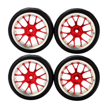 

Mxfans 4 x 1:10 On-road Racing Car Y Shape Plating Red Wheel Rim Arrow Grain Tires