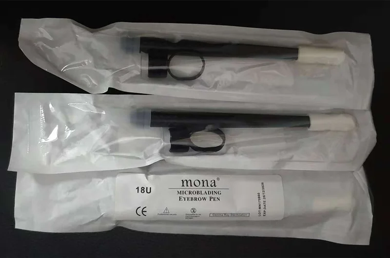Одноразовые, для микрообработки ручка 18U Перманентный макияж машина Ручка бровей татуировки ручка медицинская упаковка прилагается губка чашка