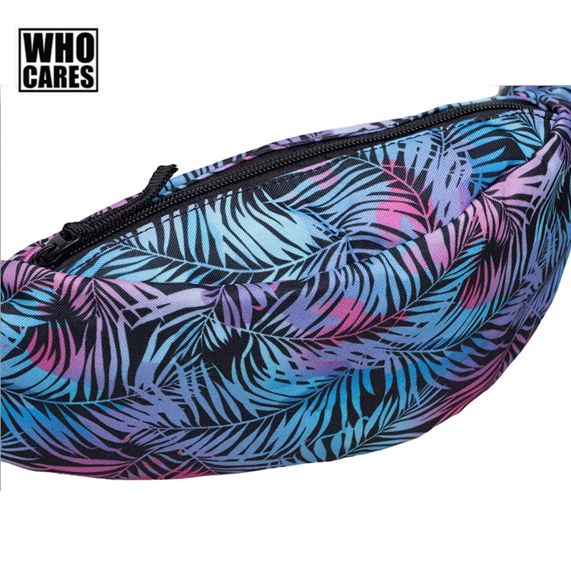 Модные Сумки на пояс Для женщин мужчин путешествия пояса Повседневное Листья