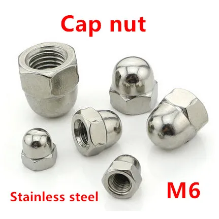 Acorn Cap Dome Nuts DIN 1587 A4 Stainless Steel 1000 pcs Metric M6-1.0 Acorn Cap Dome Nuts DIN 1587 A4 Stainless Steel 1000 pcs Metric M6-1.0