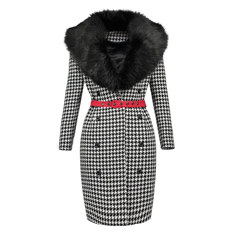 Nouvelle Belle Pardessus Mélanges À Femme Boutonnage Black Laine Manteaux Longues Noir Vogue Élégante Porter Out Manteau Double Femmes Automne Hiver Manches q5wdx6vT6