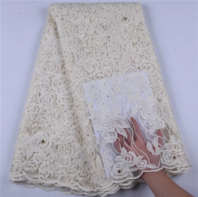 As picture Hot Selling Cheap French Mesh Lace Fabric High Quality African Net Lace Fabric Nigerian Lace Fabric For Wedding Dress A1629 - Цвет: As picture