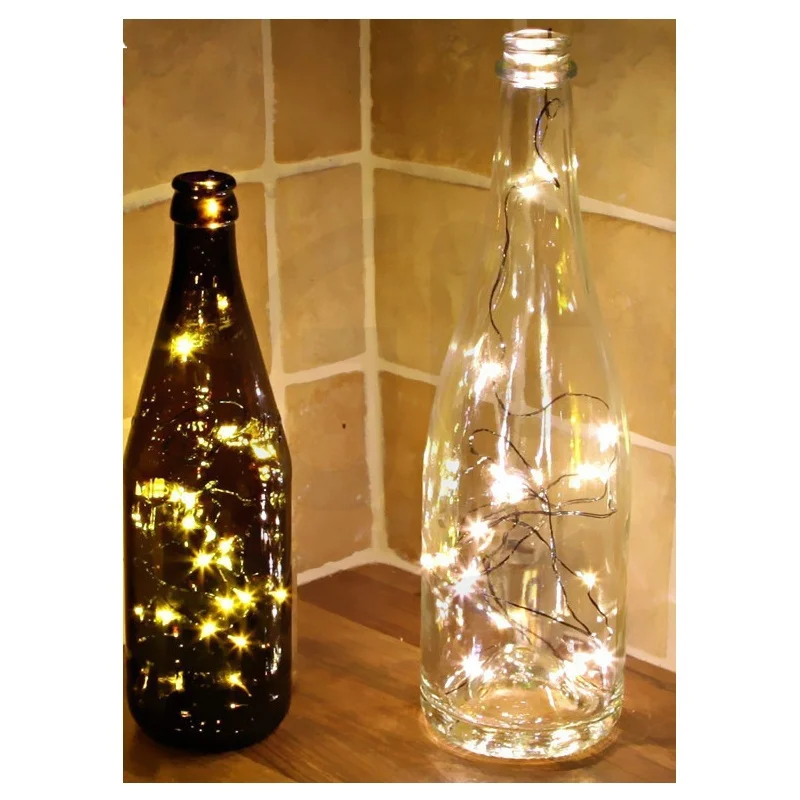 

10 LED Cork Shaped LED Night Starry Light Wine Bottle Lamp for Party Wedding