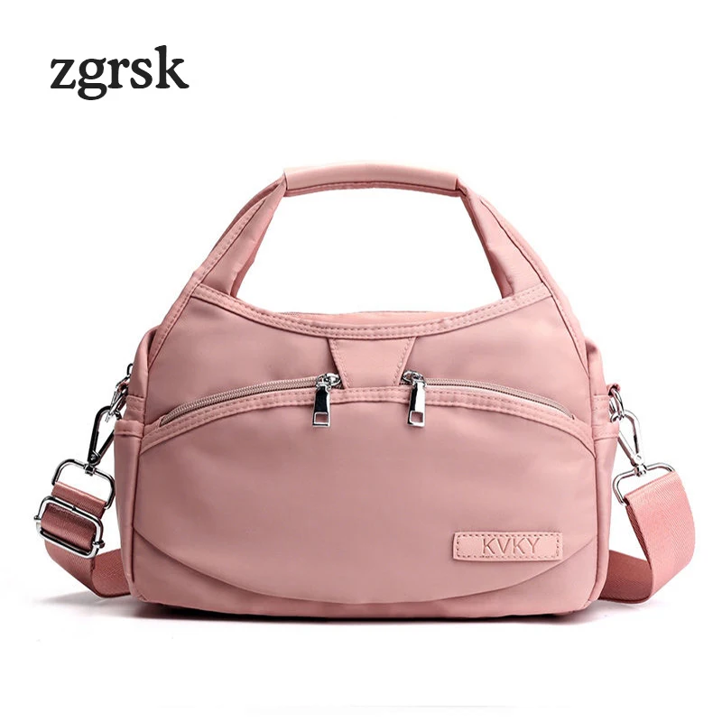 

Ladies Female Handbag Brand Satchel Zipper None Solid Oxford Leather Shopper Bag Women Bags Woman Bag Pink Retro Bag Bolsos