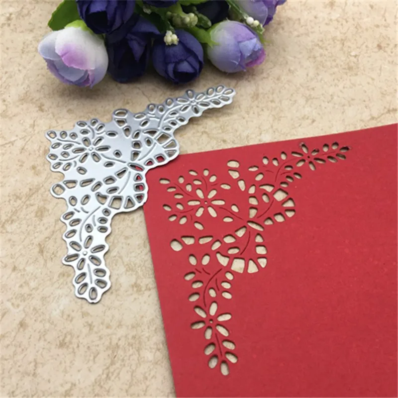 Buy Corner angle flower Metal Cutting Dies Stencil