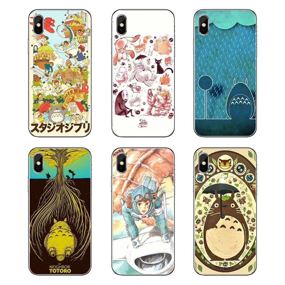 

For Xiaomi Mi A1 A2 5X 6X 8 lite SE Pro Max Mix 2 2S 3 Mi5 Mi5S Studio Ghibli Ghiblies totoro Soft Transparent Shell Covers