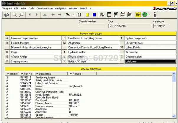 

Jungheinrich SH + JUDIT-4 - Diagnostic software+ET parts catalog (v4.33)