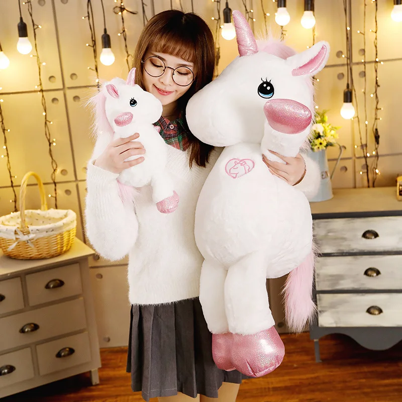 35-80cm Lovely Unicorn Plush Toy Stuffed Kawaii Soft Unicorn Plush Toys for Children Creative Birthday Gift for Girls Lovers