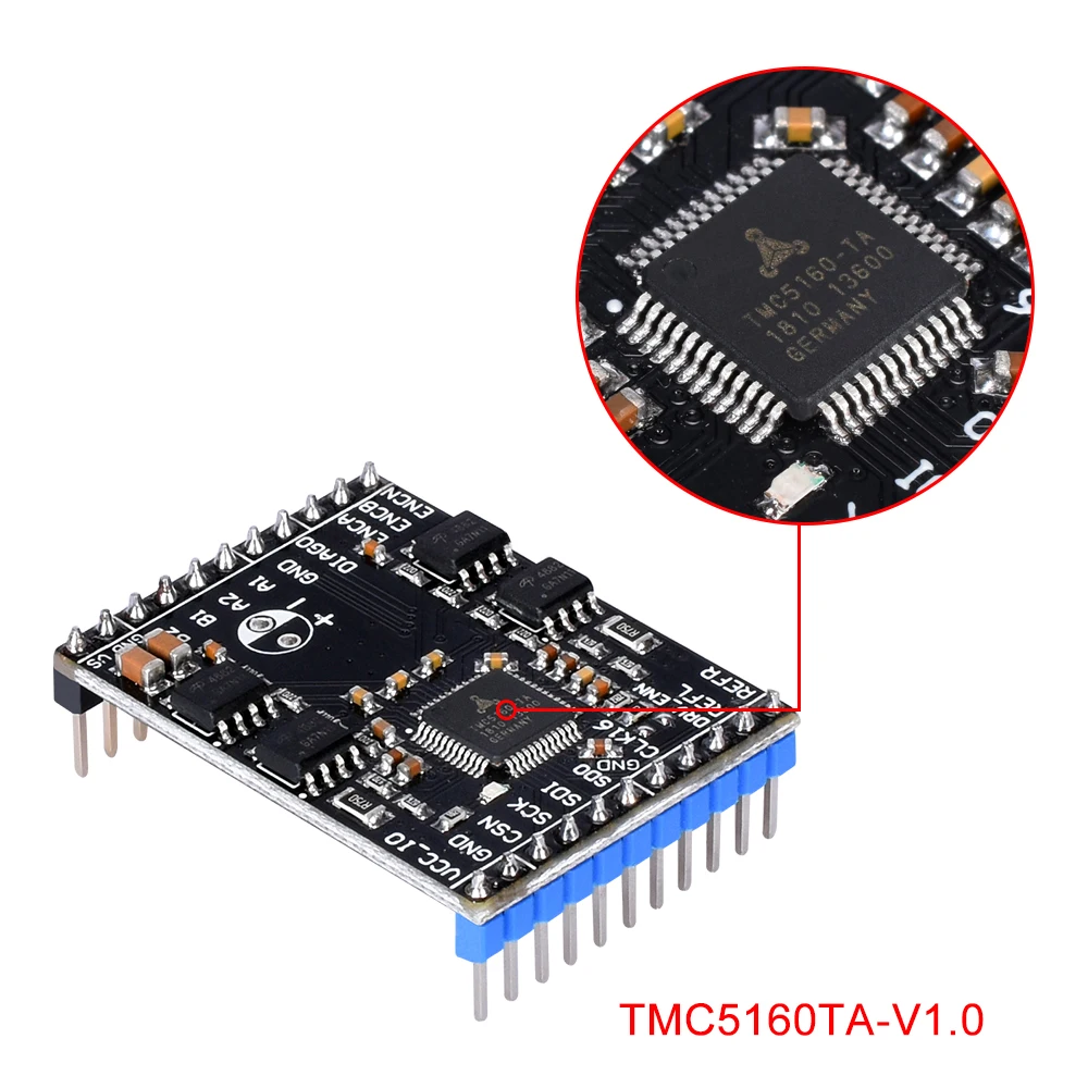 3D طابعة أجزاء TMC5160TA-V1.0 عالية الطاقة محرك متدرج سائق TMC5160 StepStick سوبر الصامت مع StealthChop/SpreadCycle