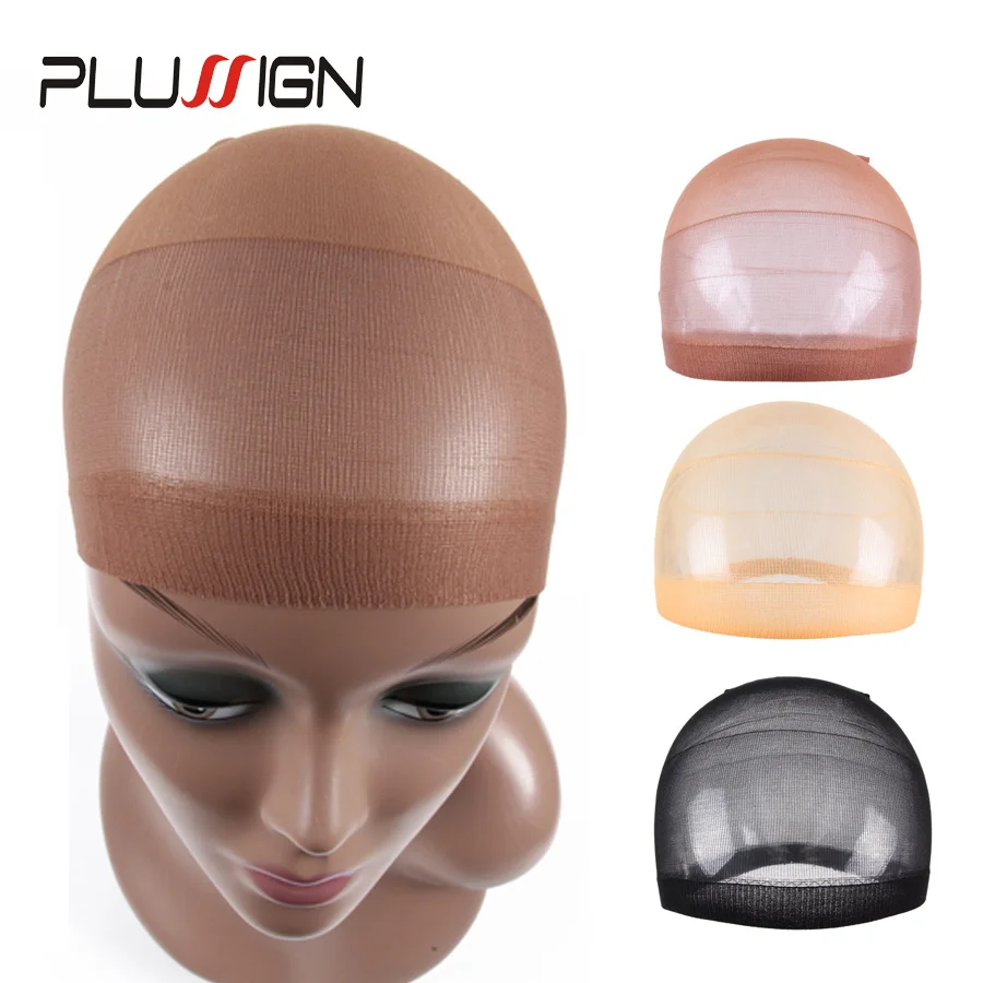 2 Packs (4 Pieces) Wholesale Dream Deluxe Wig Cap Mesh Black