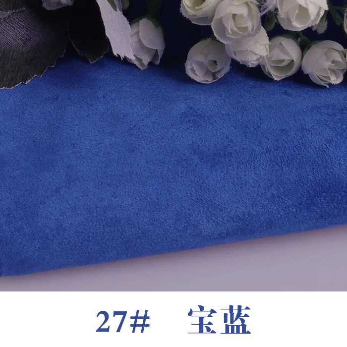 27# синяя тонкая замшевая ткань для шитья дивана, подушки, сумки, юбки, пальто, шляпы, обувь материал(50*150 см