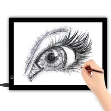 Комиксы рисунок артефакт A4 размер тонкий светодиодный светильник для стола Диммируемый светящийся светодиодный копировальный щит Детский Светильник, коробка с краской, имитирующая новизну лампа