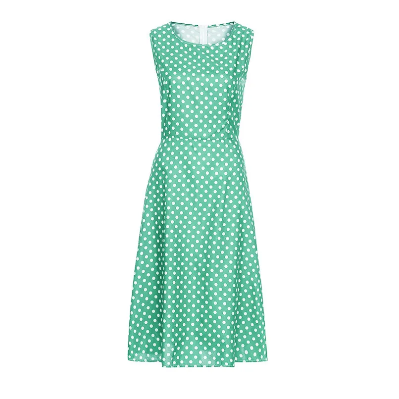 2018 Dot Sleeveless Vintage Z Dress Tops Long Sleeve Solid Dress Autumn Summe Women Button Down Vestido De Festa 40OC114 - 