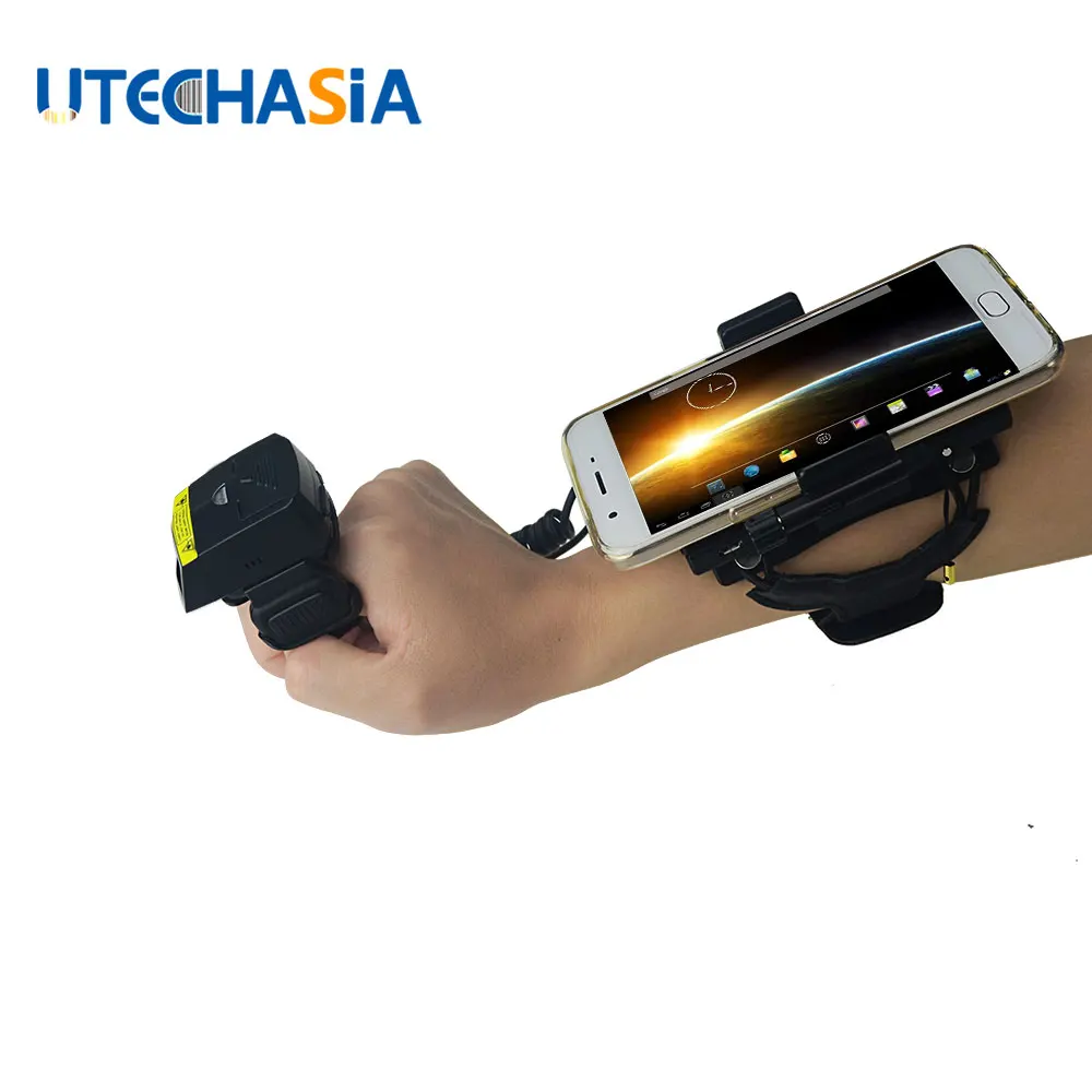 

NEW Bluetooth Barcode Scanner Wired 2D Finger Laser & Wearable Data Terminal WT02+FS02 for IOS Android Windows Phones