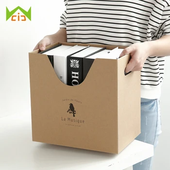 

WCIC Desktop Big Storage Case Paper Office Stationery Storage Book Box Magazine Document Container Desk Makeup Holder Organizer