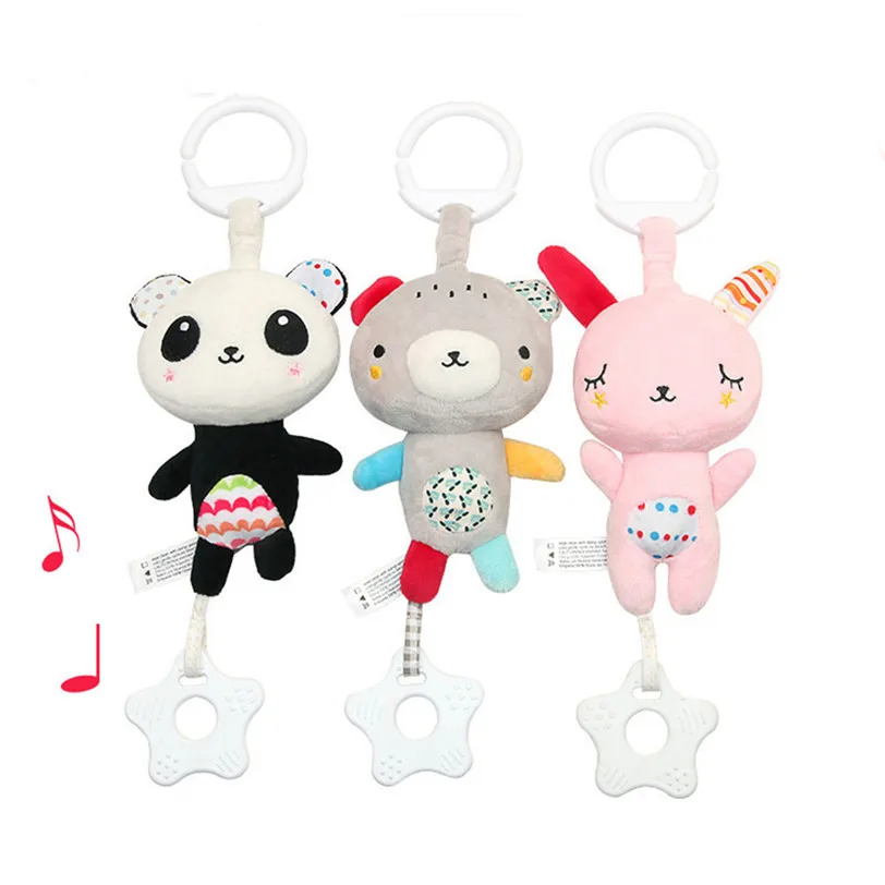 

0+ month skkbaby Baby Bear Squishy Cute animal Multifunction appease Doll Baby Crib Stroller Toy Newborn Bed Hanging Soft #20