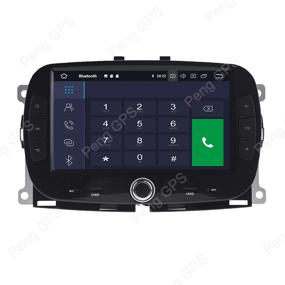 Perfect 0cta Core Android 9.0 Car CD DVD Player for FIAT 500 2015+ GPS Navigation 1024X600 Double Din Radio Multimedia 7 Inch Headunit 4