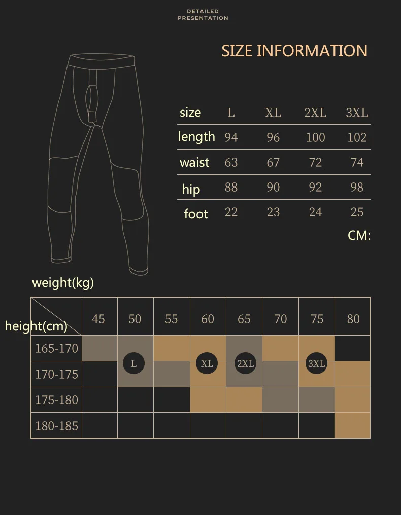 mens long underwear sets 2Pcs/Set Winter Thermal Underwear Bottoms Mens Leggings Thermos Pants Male Warm Wool Thicken Underwear Trousers Men's Warm Pants cotton long underwear