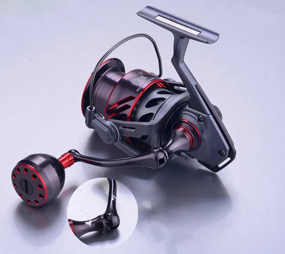 Taxa de Metal Roda de Pesca Linha de Metal 9 + 1bb Aojiangshark Todos Spinning Reel Fishing Relação 5.2: 1 Liga Vermelha 2 Copo Ck3000 5 High Quality Esporte e Lazer