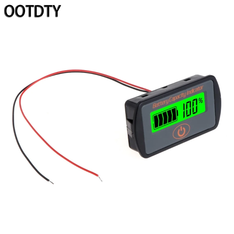 

OOTDTY 12V 24V LCD Battery Capacity Voltmeter Tester Indicator Car Lead-acid Lithium