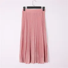 Женская юбка, трикотажная, с люрексом, с высокой талией, плиссированная летняя юбка, однотонная, Пляжная, модная