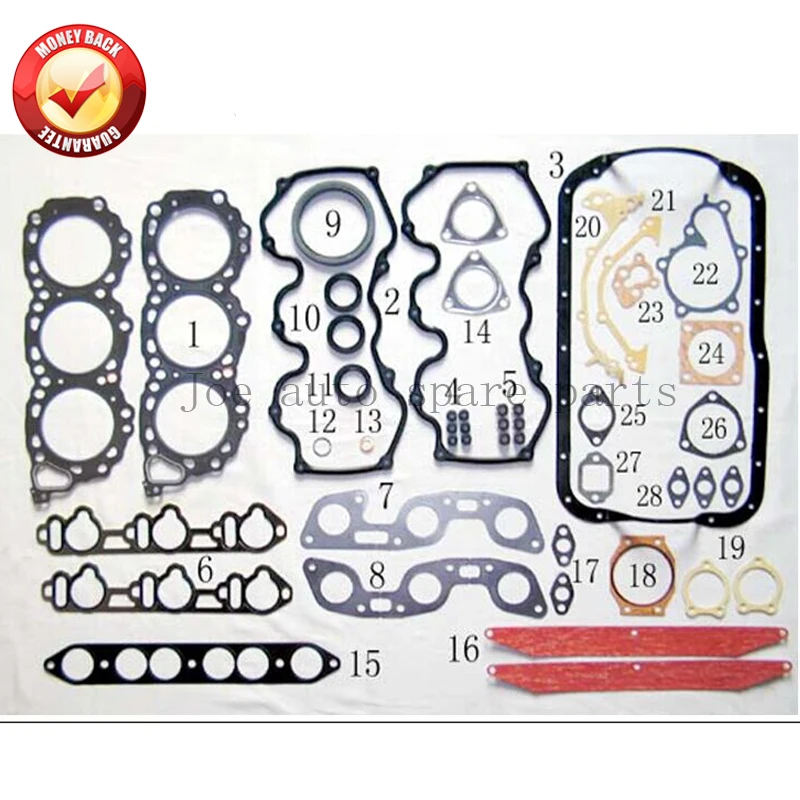 Online Vg30s Motores juego completo de juntas para Nissan Cedric Y31 Laurel c32 3.0l 2960cc 10101 39v26 10101v5929 10101 39v26 1010139v26
