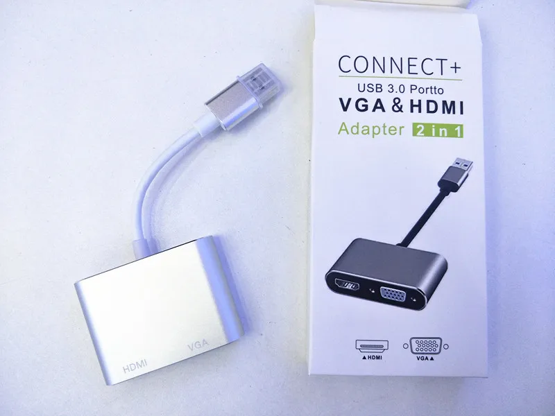 USB 3,0 к HDMI VGA адаптер HD 4K конвертер кабель для ОС Windows 7/8/10