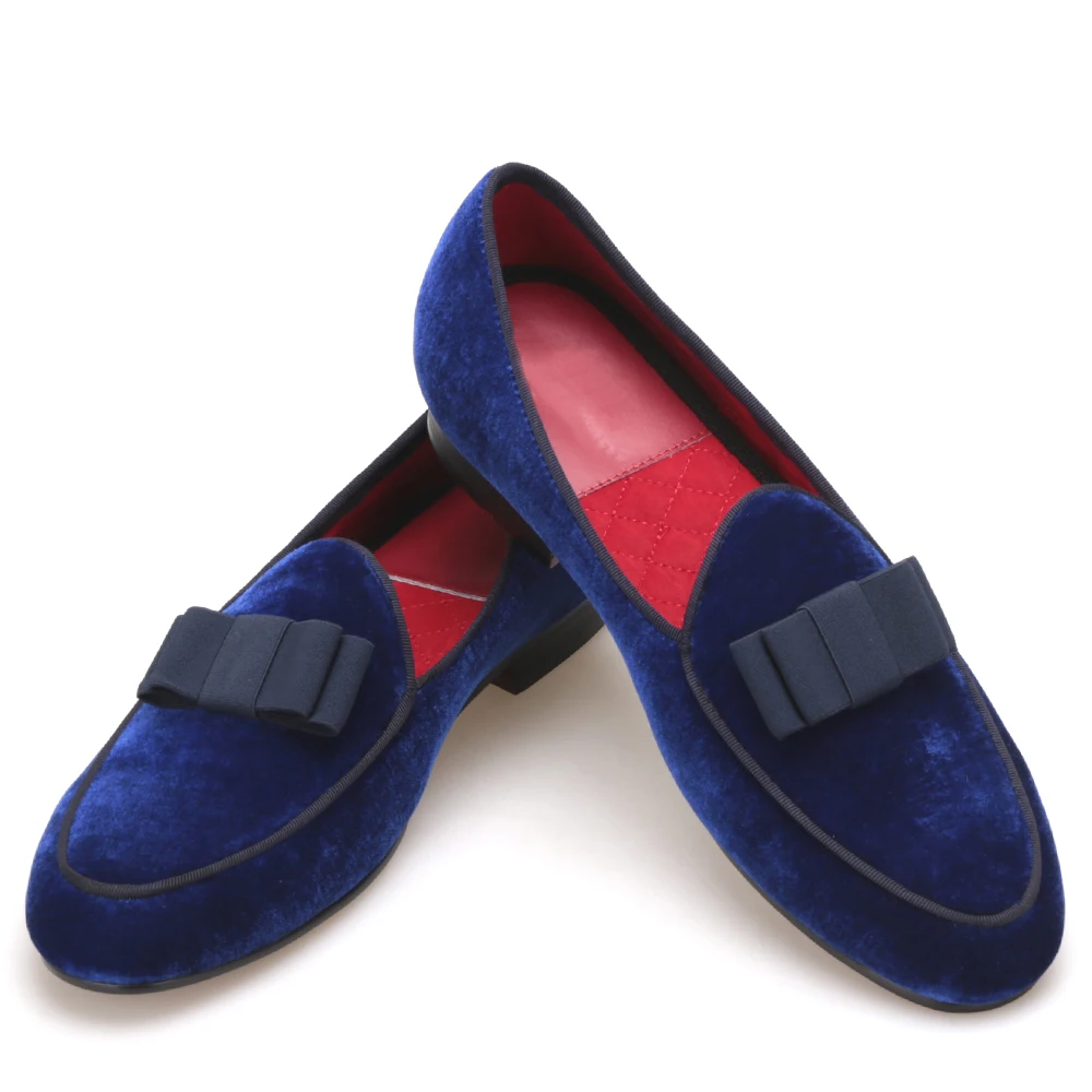 Vestido El Plana Holgazanes De Con Fiesta Terciopelo Y Zapatos Masculino Hechos Tamaño Boda Marina Moda Azul Del Más Hombres Bowtie La caqui Azul Mano A qwqHfCT